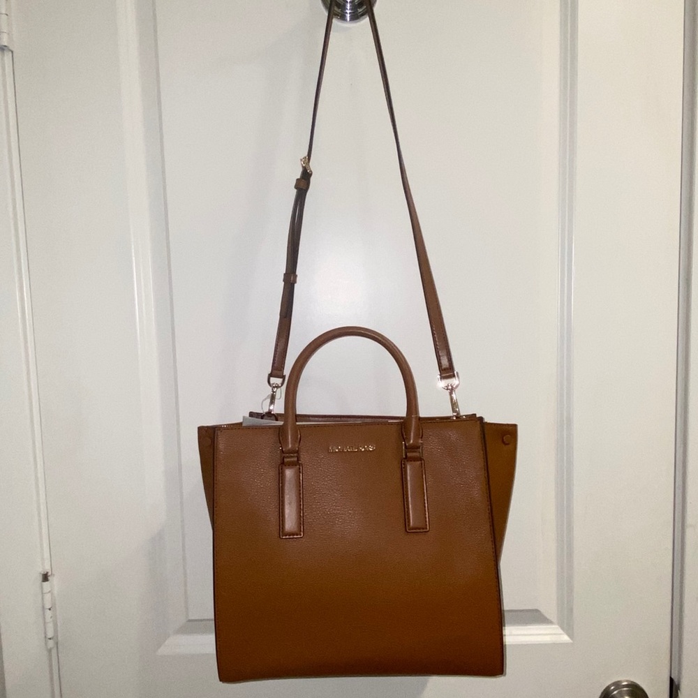 Michael Kors Alessa Large Handbag Color: Luggage N